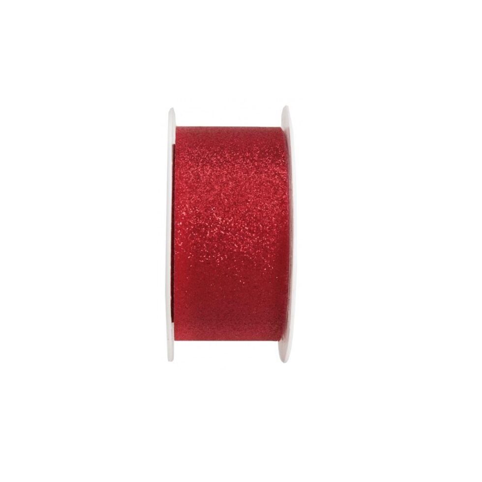 Glitterbånd. rød – 5 m
