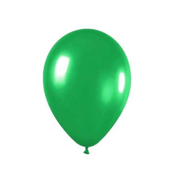 Ballonger 30 cm, metallic grønn - 10 stk