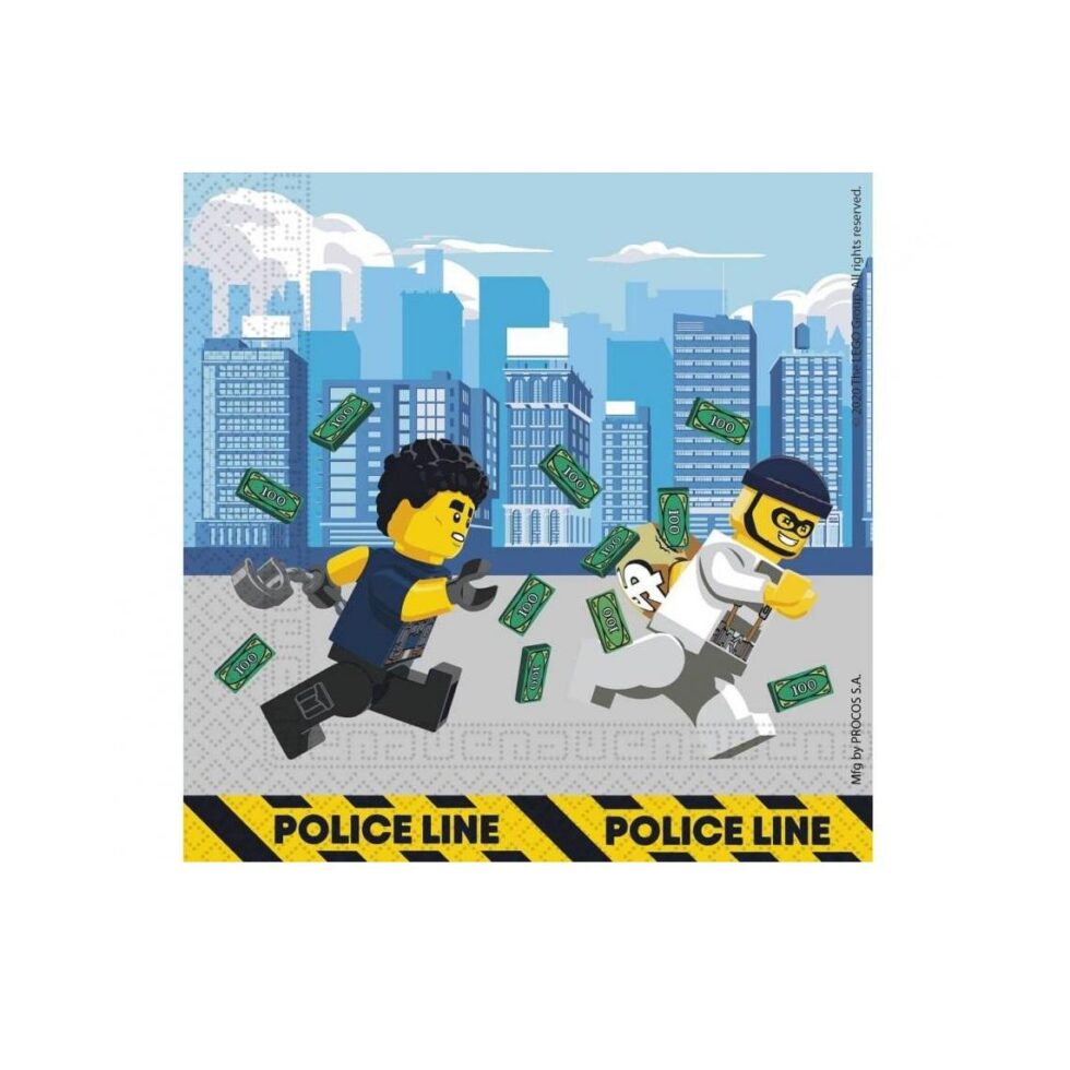 Servietter lunsj, lego city - 20 stk