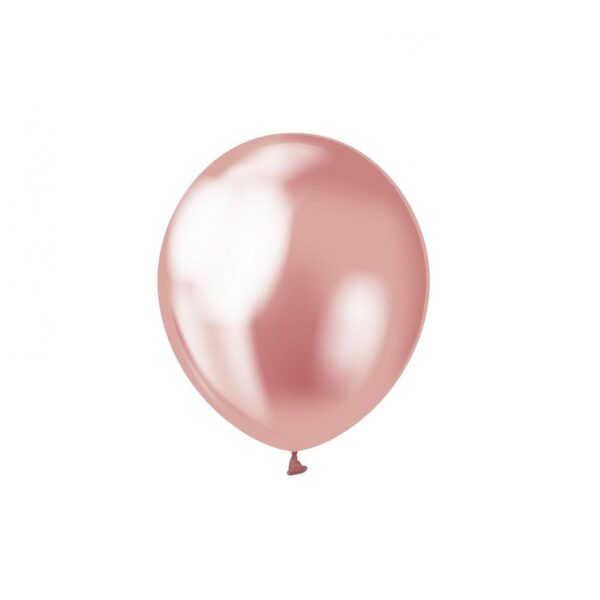 Ballonger chrome rosa, 12 cm - 10 stk