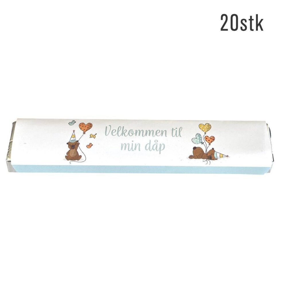 Kinder omslag, Dåp blå - 20 stk