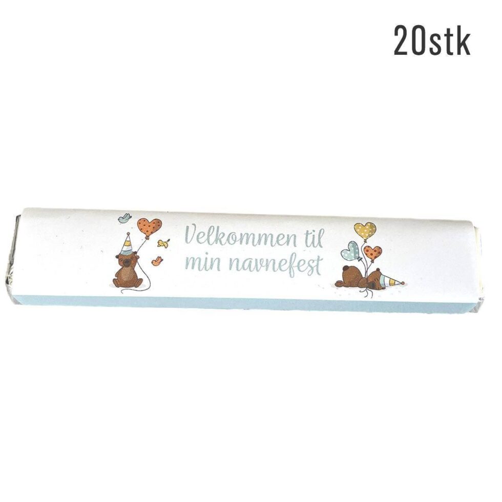 Kinder omslag, Navnefest blå - 20 stk