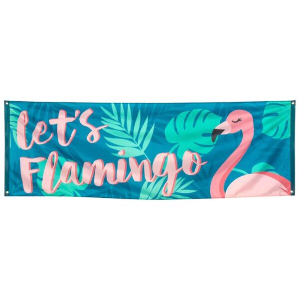 Tekstilbanner, Lets flamingo – 220 cm