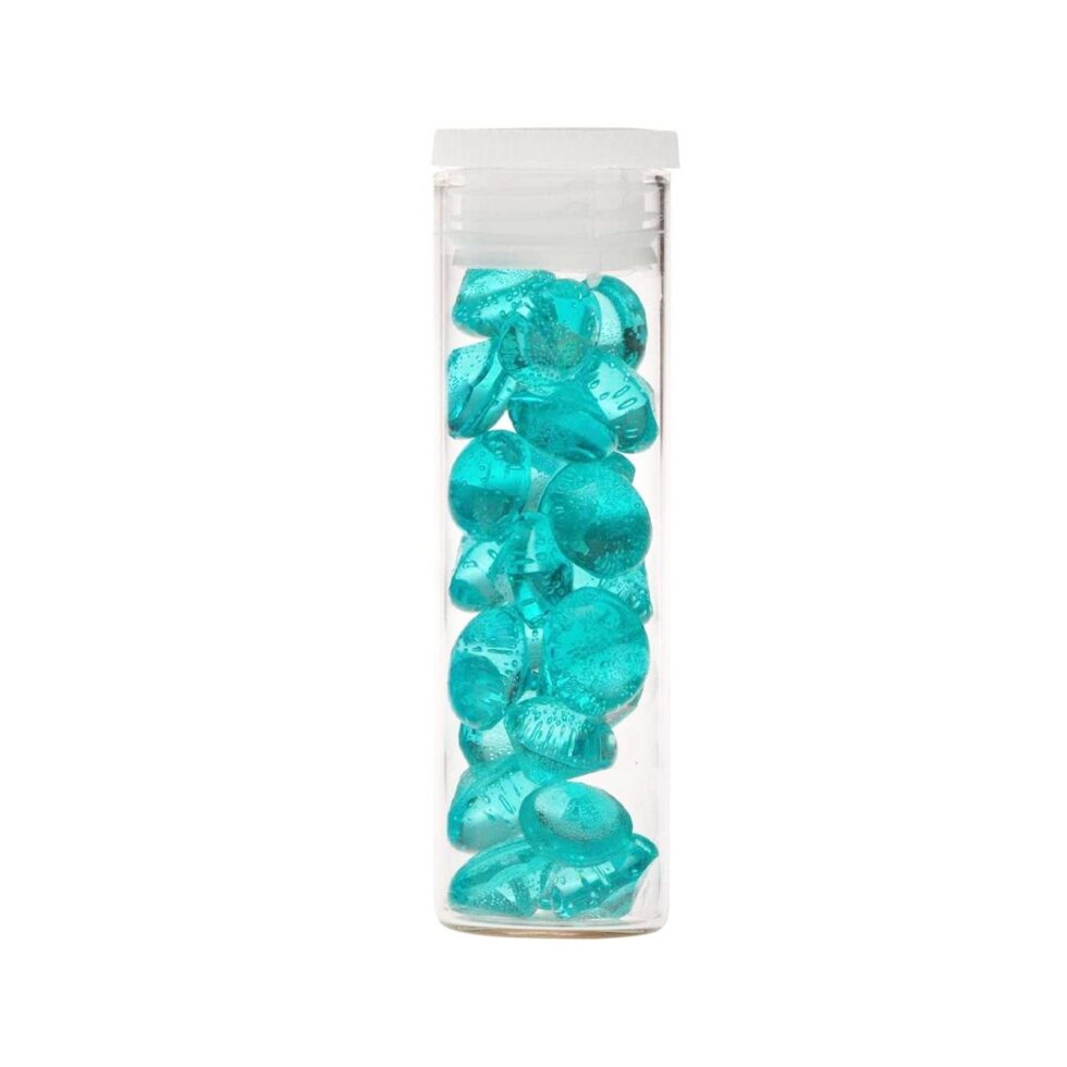 Spiselige diamanter, lys blå 13mm - 10 stk