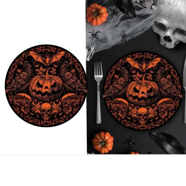 Papptallerkener goth gresskar - 6 stk