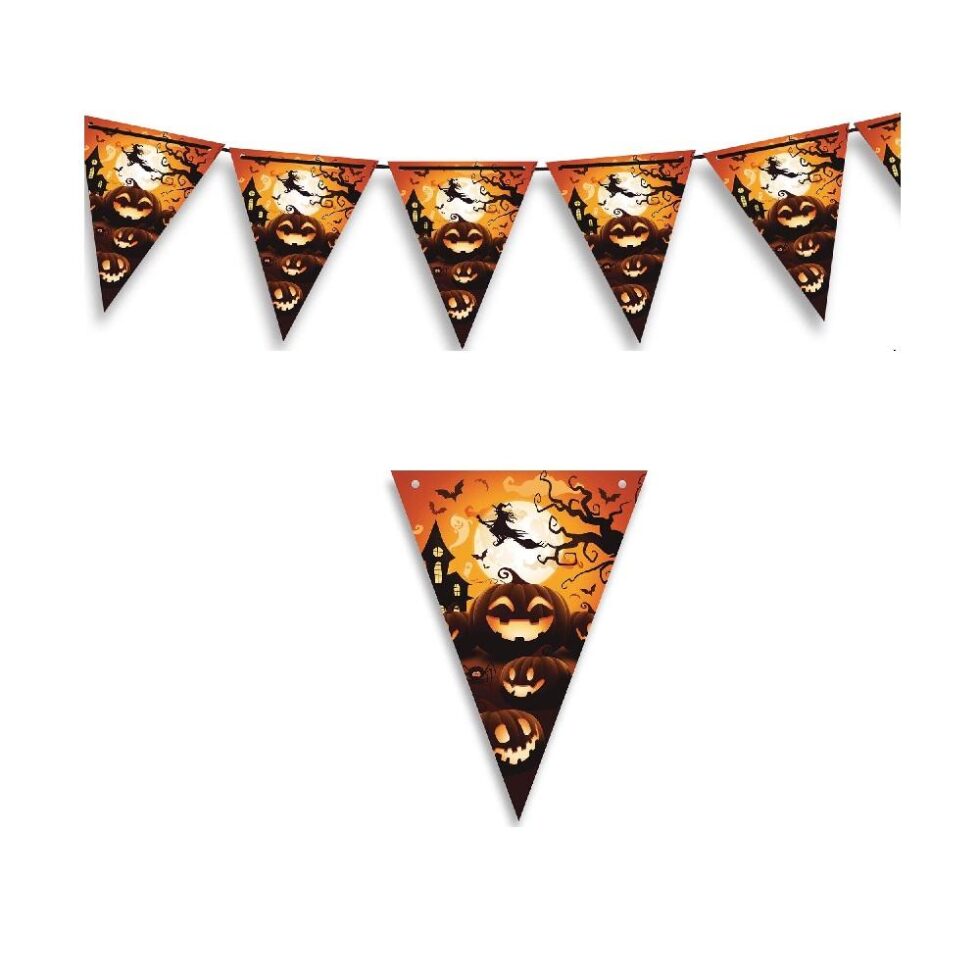 Flaggbanner, glade gresskar - 3 meter