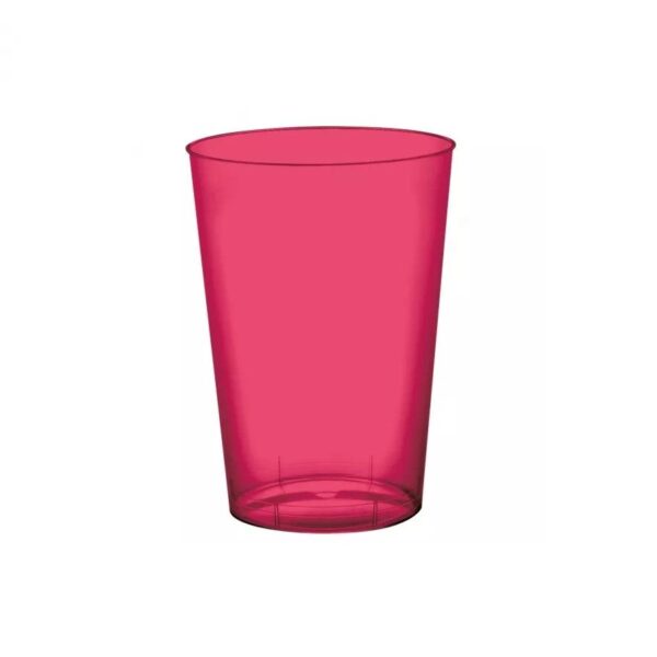 Plastglass rosa, 0,2l - 10 stk