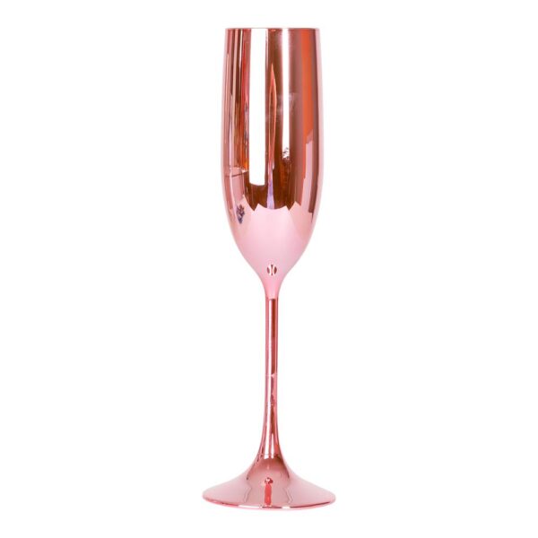 Champagneglass metallic rosa