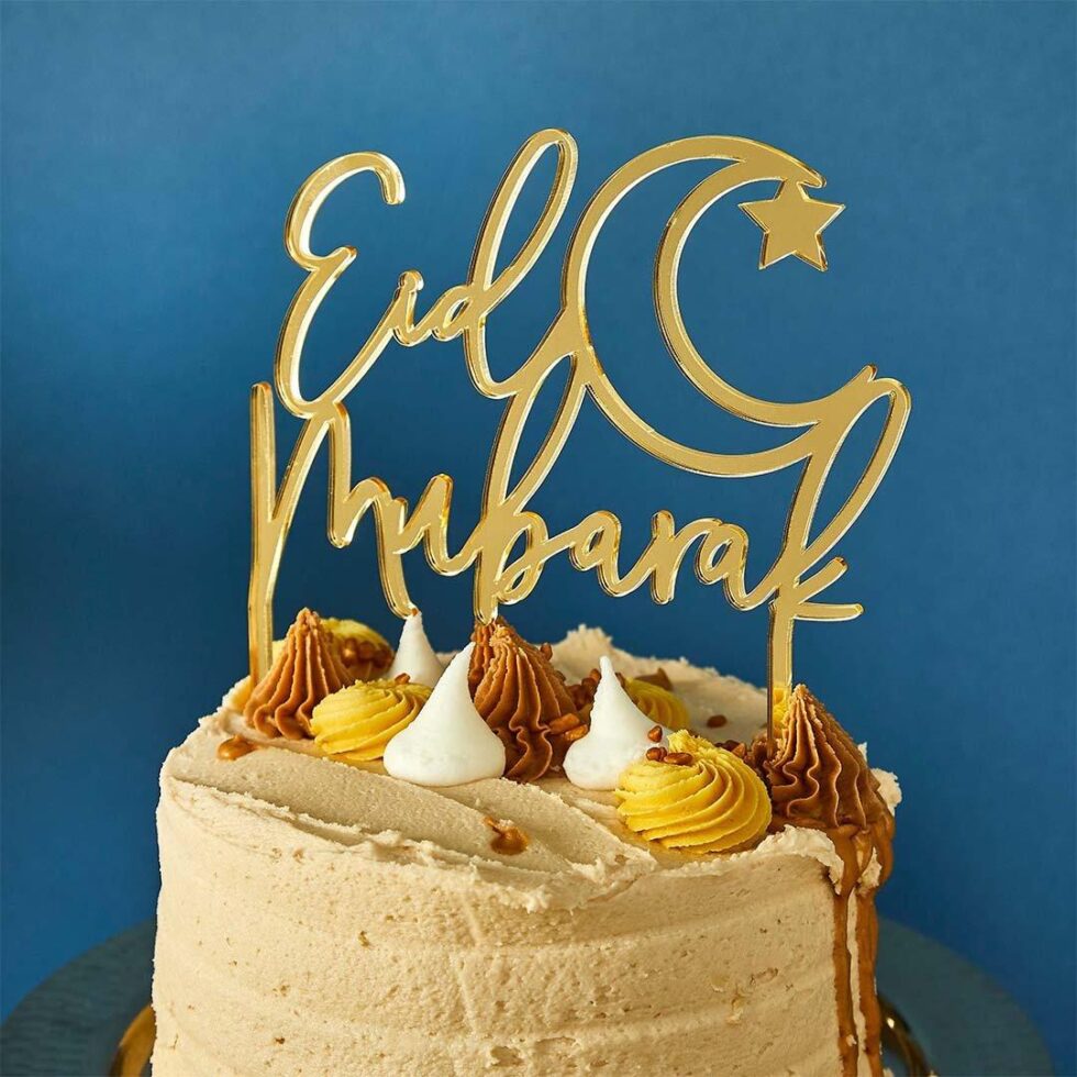 Kakepynt, måne og stjerne - Eid Mubarak