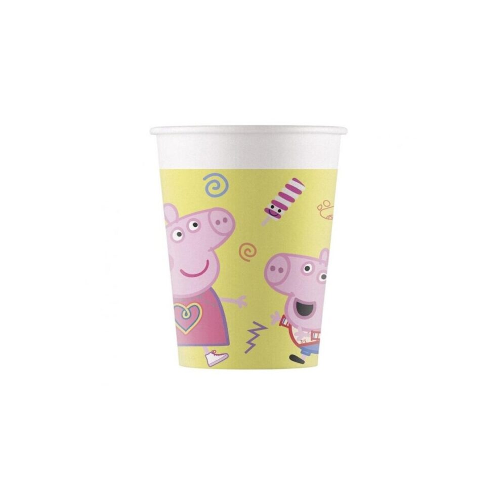 Pappkopper, Peppa gris - 8 stk