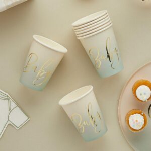Pappkopper Baby girl, dus grønn – 8 stk