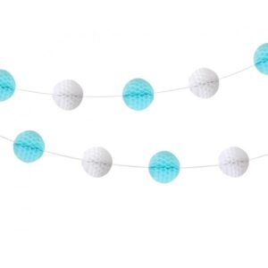 Girlander honeycombs blå og hvit - 2,5 meter