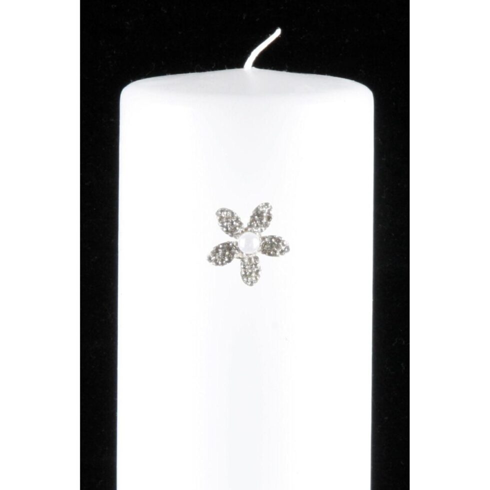 Lysdekor diamant-blomst m/perle - 12 stk