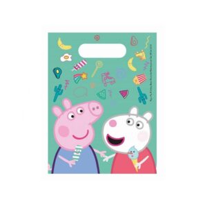 Godteposer plast, Peppa gris - 6 stk