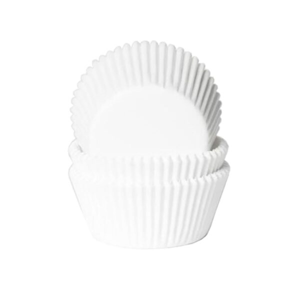 Cupcakeformer, hvit – 50 stk