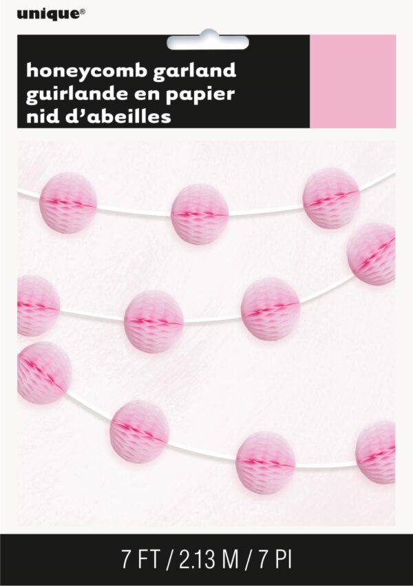 Girlander honeycombs rosa - 2 meter - Bilde 2