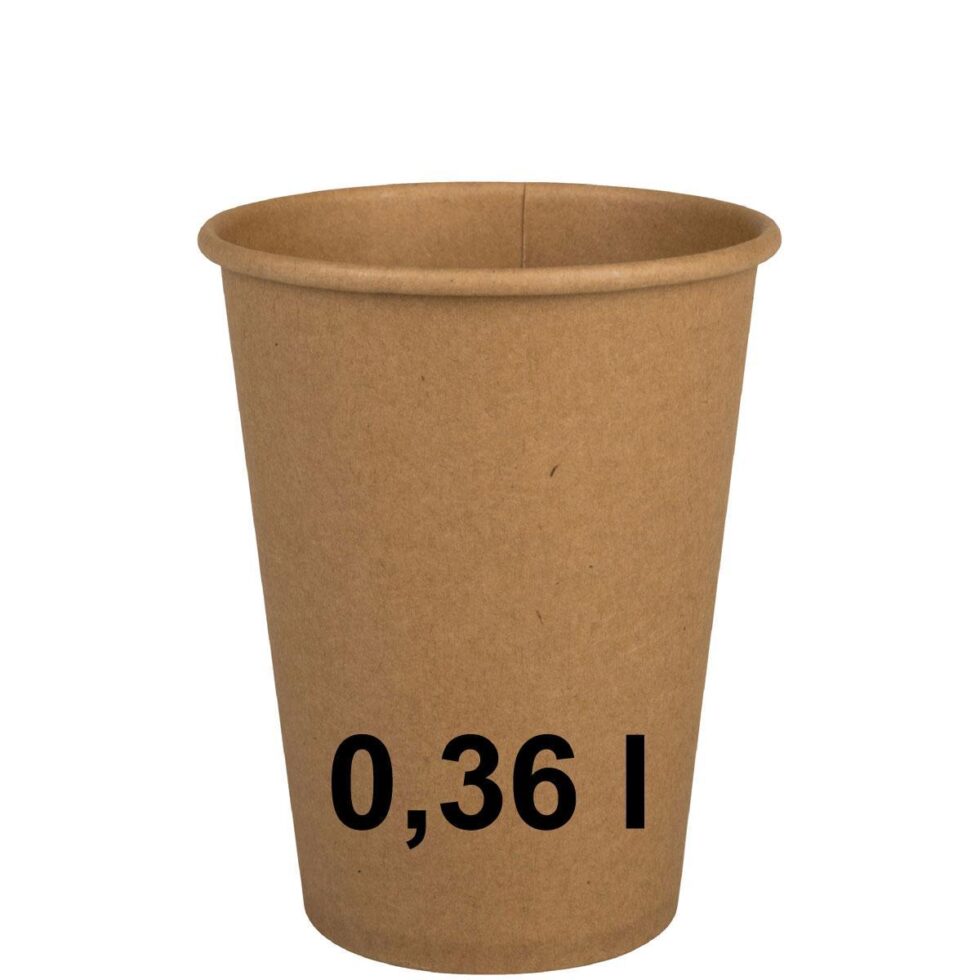 Snacksbeger, brun 0,36 l - 50 stk
