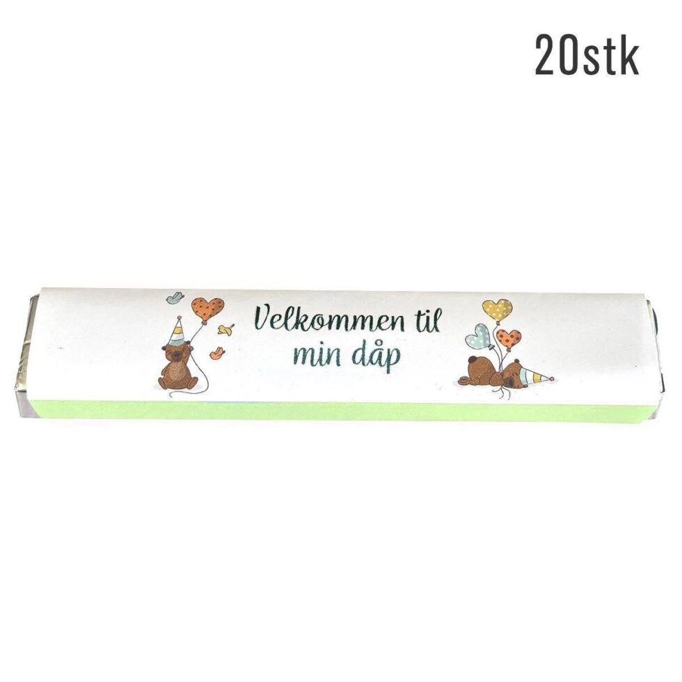Kinder omslag, Dåp dus grønn - 20 stk