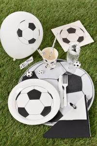 Bordpynt rund brikke, fotball – 6 stk