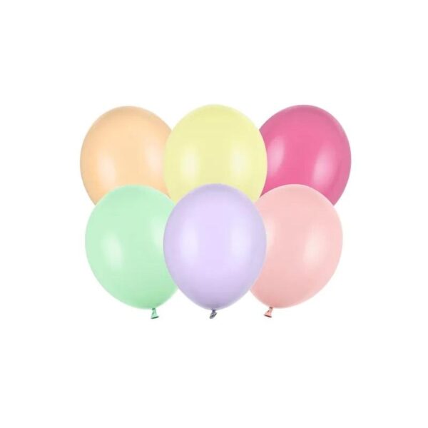 Ballonger fargemiks pastell, 12 cm - 100 stk