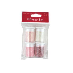 Glittersett- rosa- 4stk