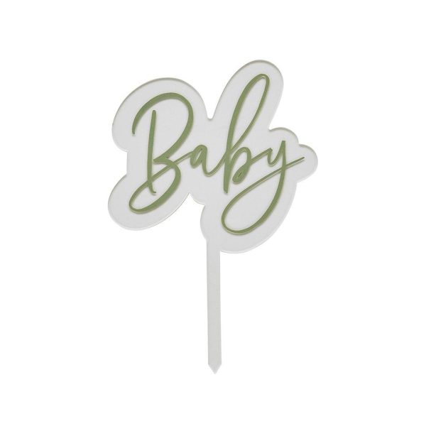 Kakepynt akryl, Baby  - dus grønn - Bilde 2