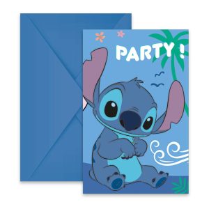 Invitasjoner bursdag, Stitch - 6 stk