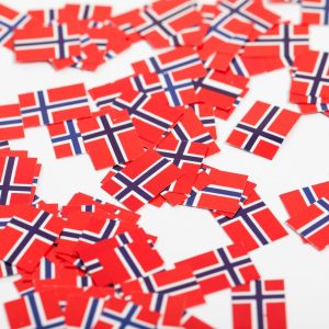 Bordkonfetti, norske flagg - 150 stk