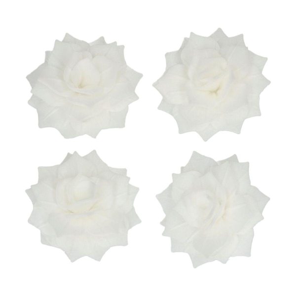 Spiselig rose, fedigmontert medium, hvit - 15 stk - Bilde 2