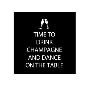 Servietter kaffe, drink champagne and dance