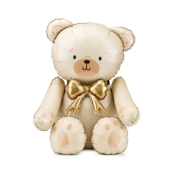 Folieballong, Beige Bjørn - 84cm