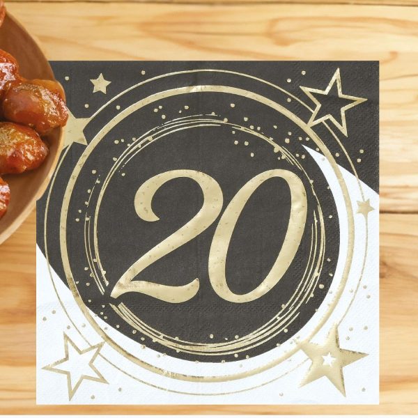 Servietter, 20år - 20 stk