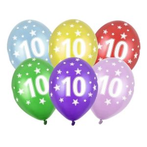 Ballonger, 10år 30 cm - 6 stk
