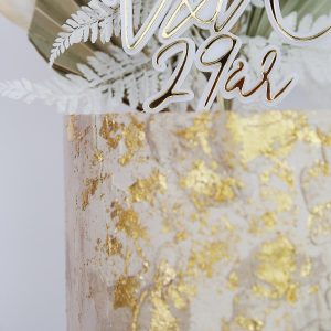 Bladmetall kake 24 karat, Gull - 3 store ark