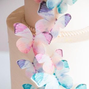 Spiselige sommerfugler, fluttery rosa - 22 stk