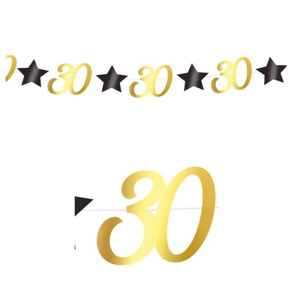 Banner gull og svart - 30år