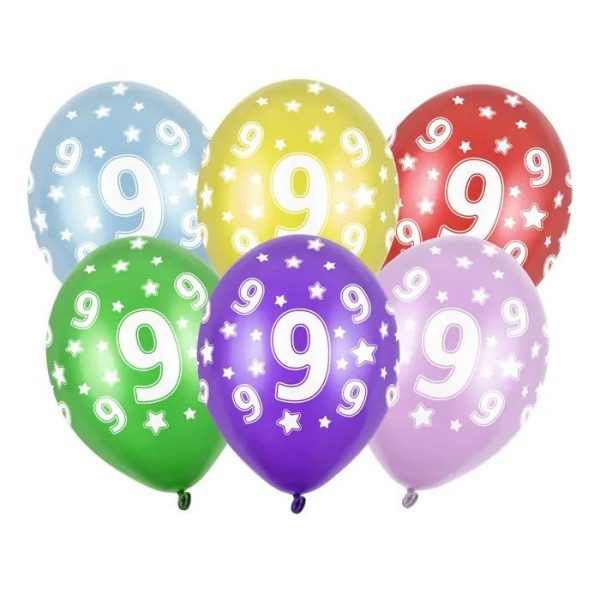 Ballonger, 9år 30 cm - 6 stk