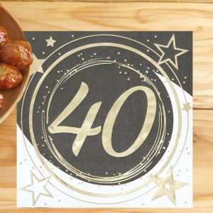 Servietter, 40år - 20 stk