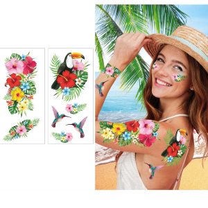 Midlertidige tatoveringer - tropiske blomster