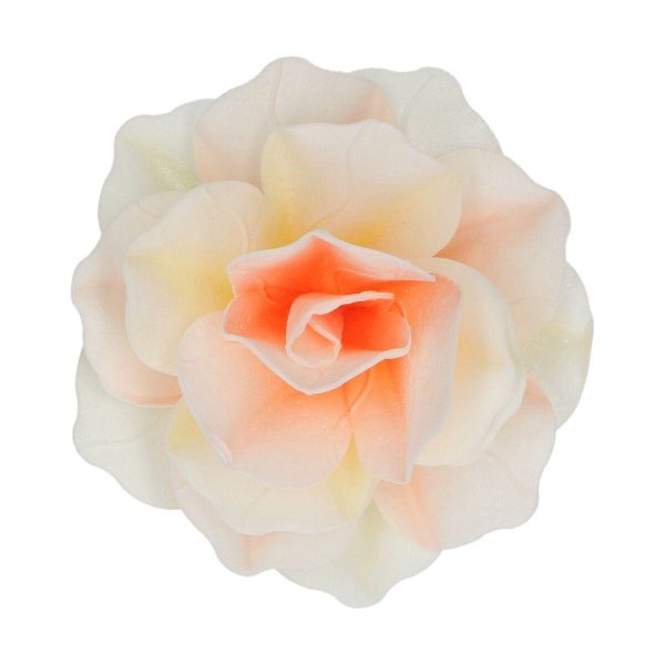 Spiselig rose XL, fedigmontert - Pastell gul og oransje
