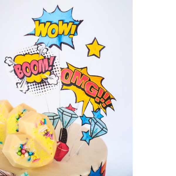 Eksklusiv wafer paper designer kit - Pop Art - Bilde 2