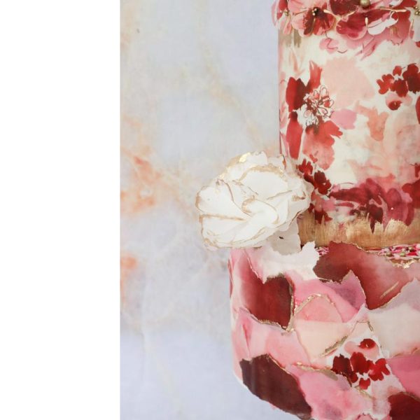 Eksklusiv wafer paper designer kit - Rød og rosa - Bilde 5