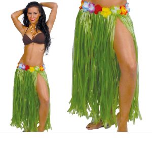 Hawaiiskjørt langt - Grønn
