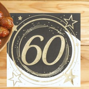 Servietter, 60år - 20 stk