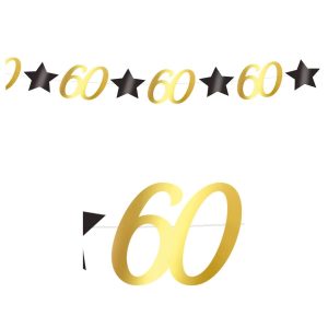 Banner gull og svart - 60år