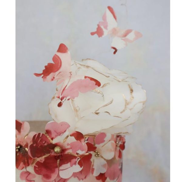 Eksklusiv wafer paper designer kit - Rød og rosa - Bilde 3