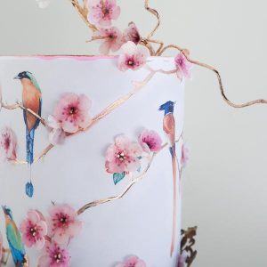 Spiselige kirsebærblomster, rosa - 54 stk