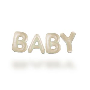 Folieballonger, Baby - Kremfarget