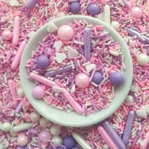 Kakestrøssel, miks - Pastell rosa og lilla