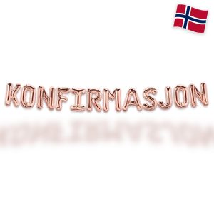 Folieballonger , Konfirmasjon - Rose Gull